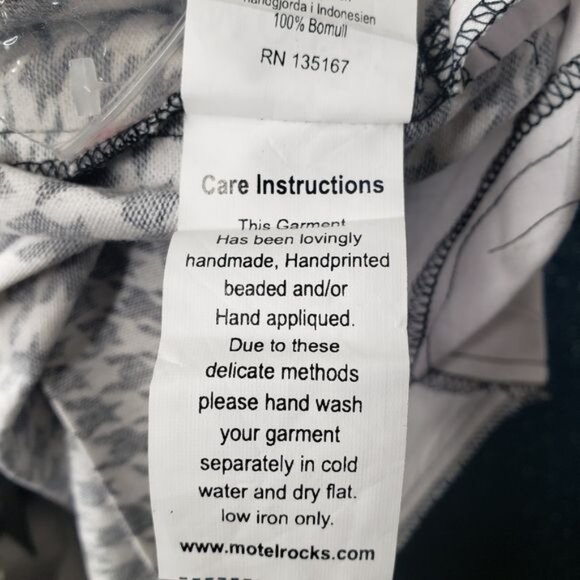 NWT Motel Rocks Sakila Trouser in Wavy Dogtooth Print Size Small - Picture 10 of 10